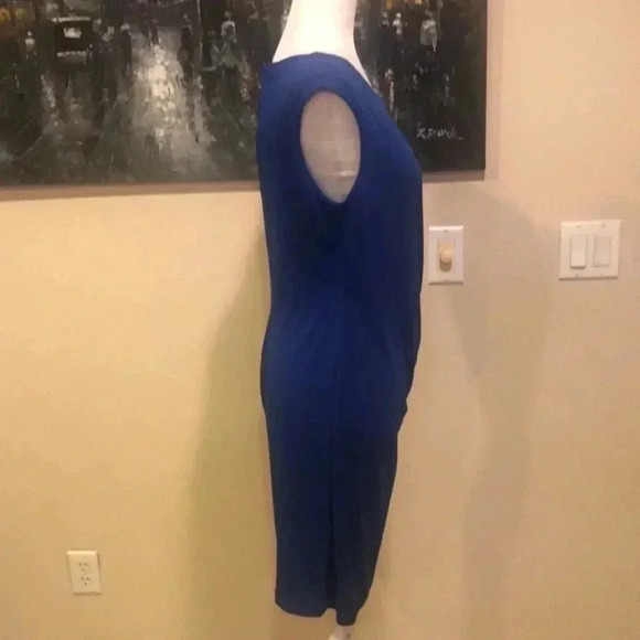 En Focus Studio Sleeveless Royal Blue Midi Bodycon Dress-12P - Picture 4 of 6